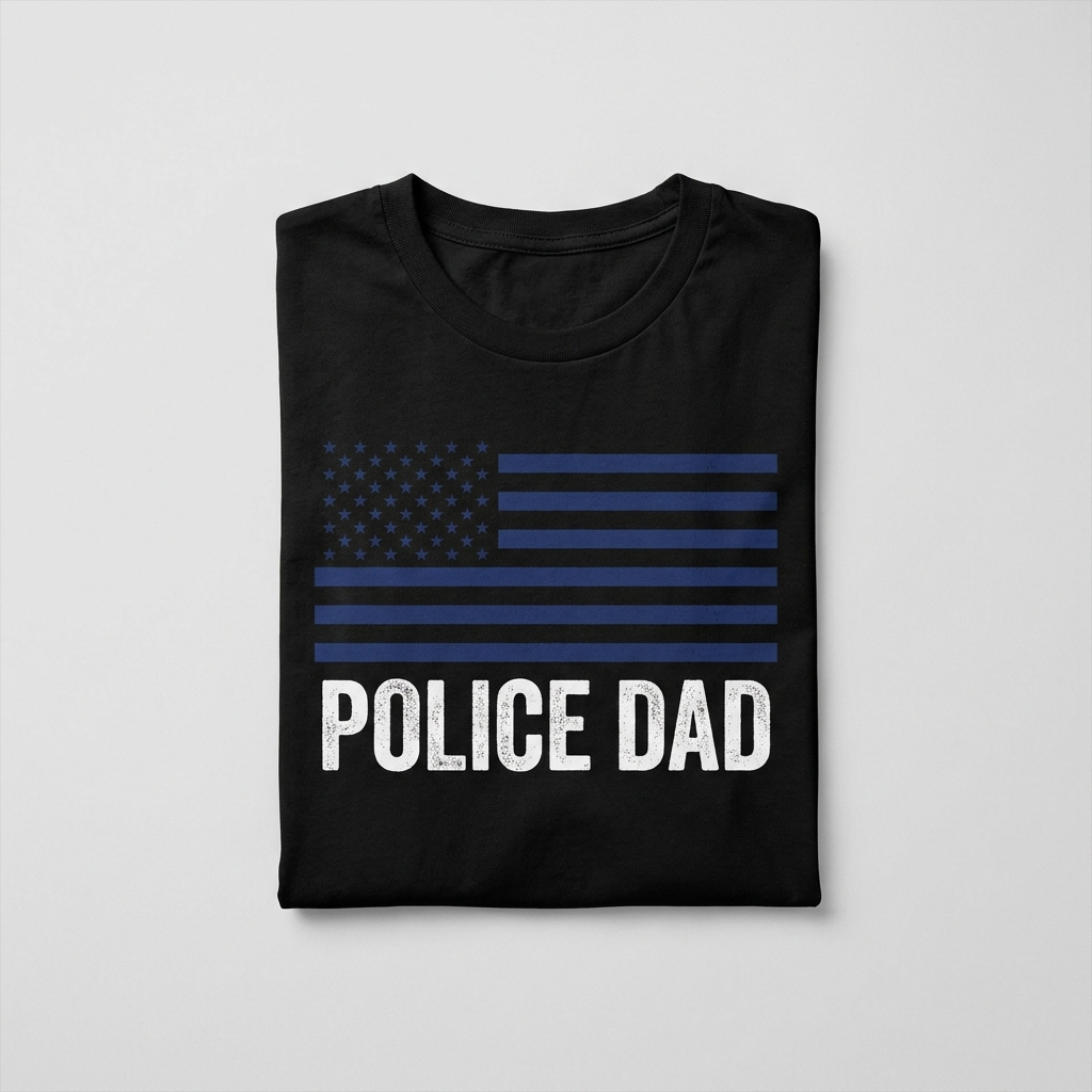 Off-Duty Dad Police Dad thin blue line tee