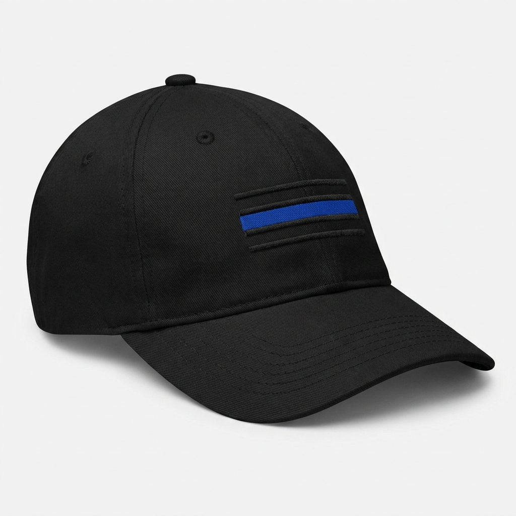 Proud Police Dad embroidered thin blue line dad hat