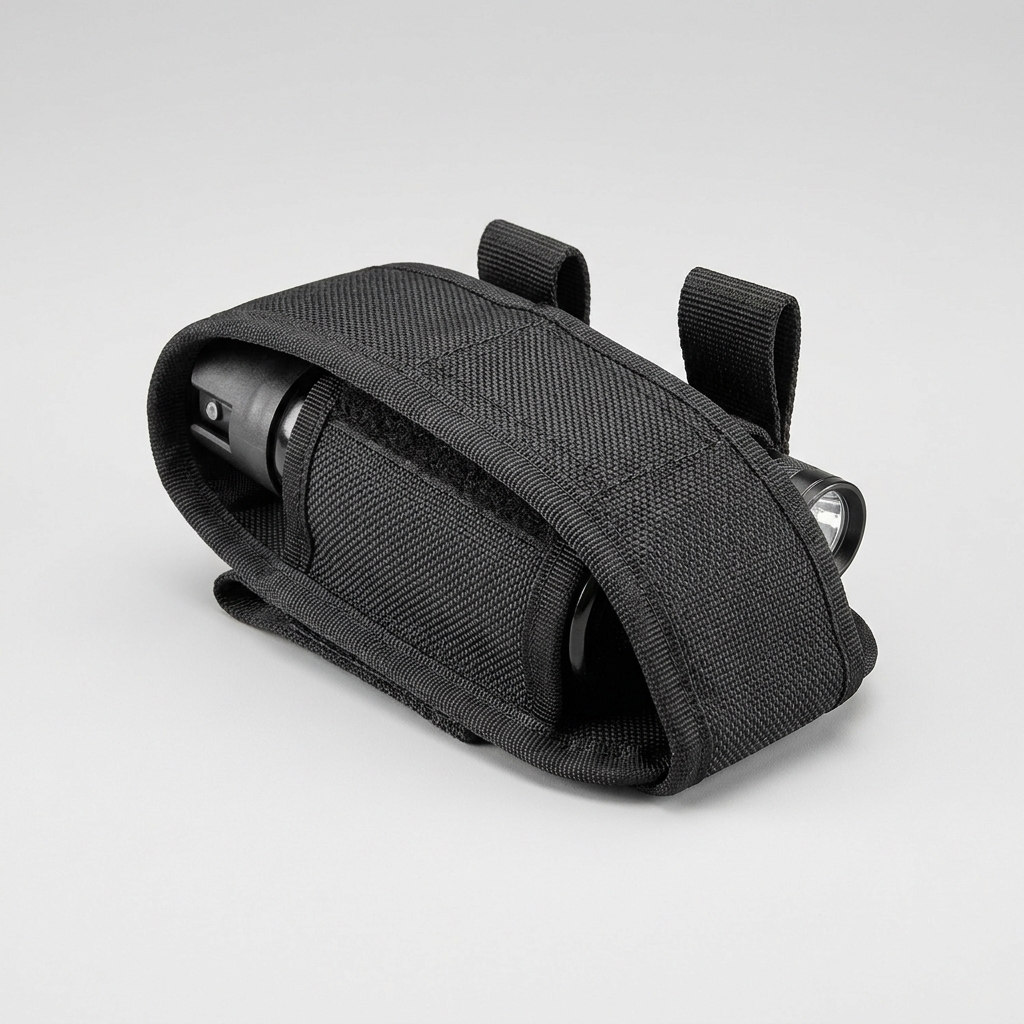 Universal duty OC spray and flashlight holder