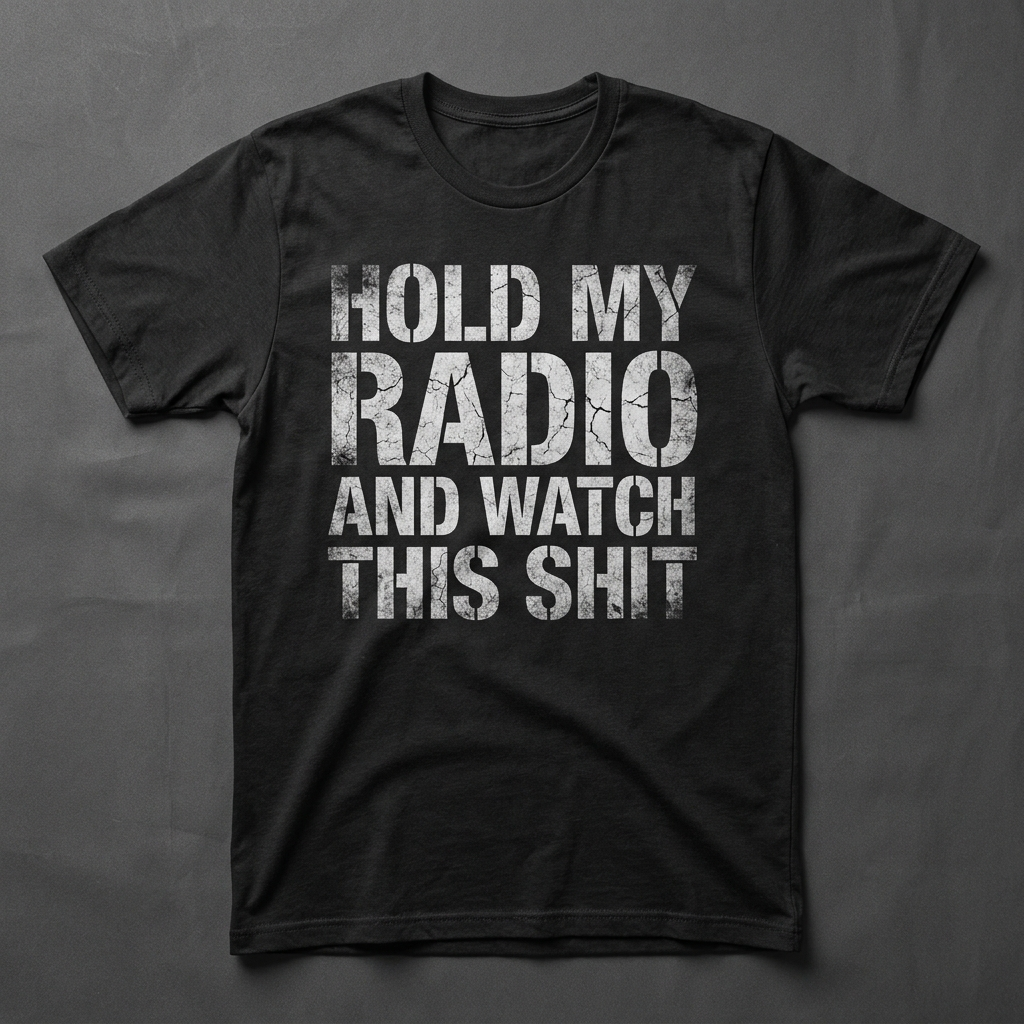 Hold My Radio irreverent tactical tee
