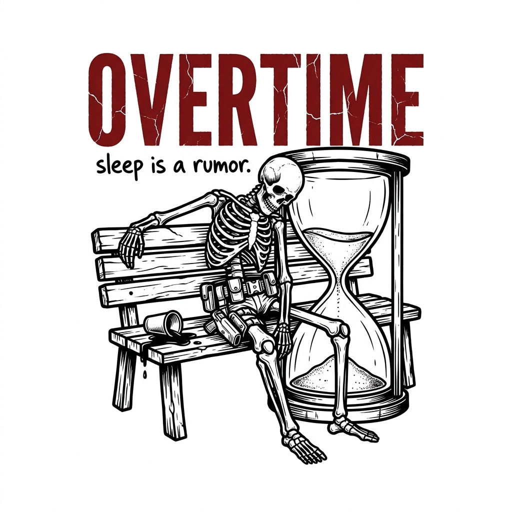 Overtime print graphic