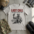 Last Call tee, tactical dark art graphic
