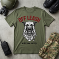 Off Leash tee, police K9 graphic